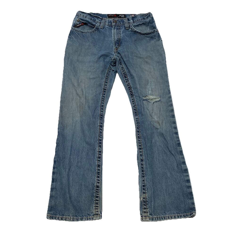 Ariat Men's FR Jeans 32x32 Blue M4 Relaxed Boot Flame Resistant Workwear Denim